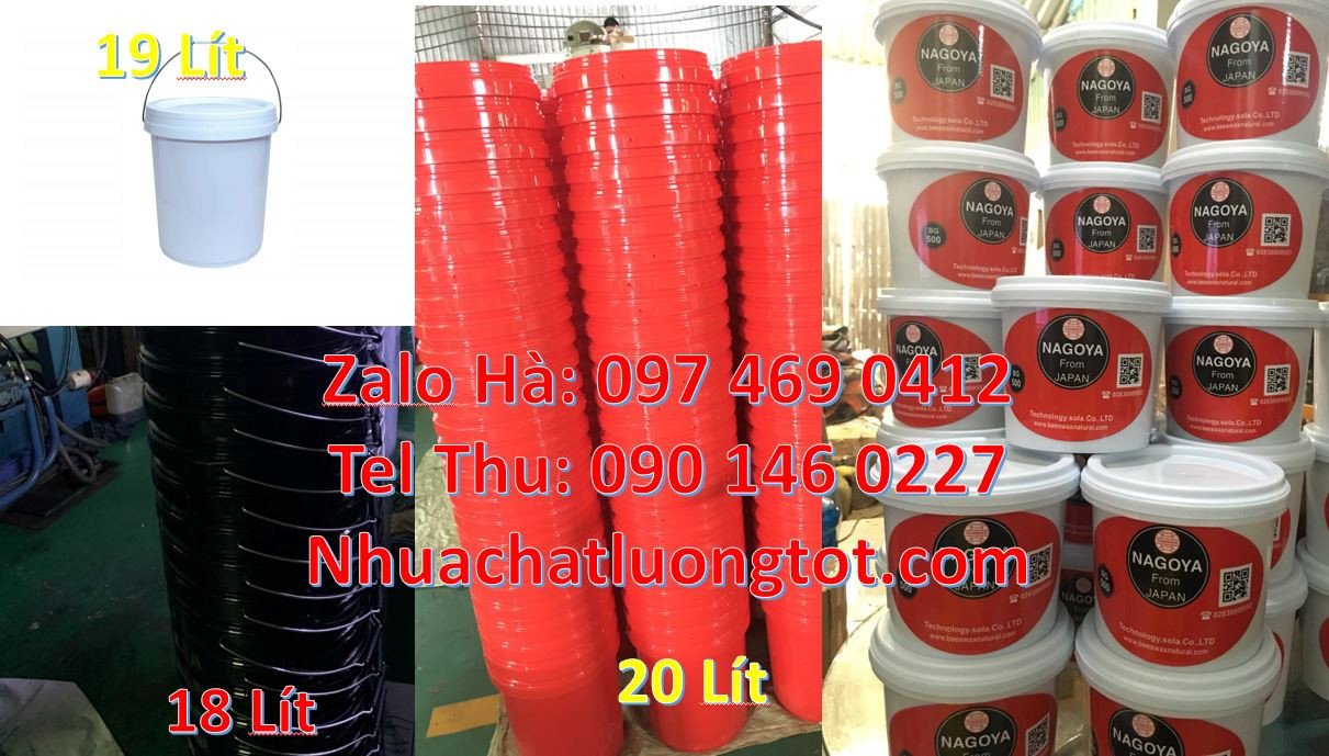 thùng nhựa 20l thùng nhựa đựng hóa chất 20l xô nhựa 22l đựng sơn giá r