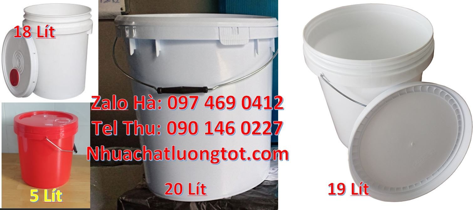thùng nhựa 20l thùng nhựa đựng hóa chất 20l xô nhựa 22l đựng sơn giá r