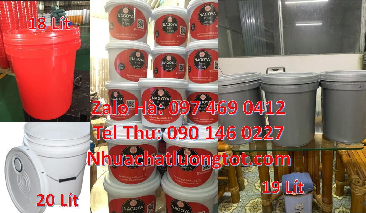 thùng nhựa 20l thùng nhựa đựng hóa chất 20l xô nhựa 22l đựng sơn giá r