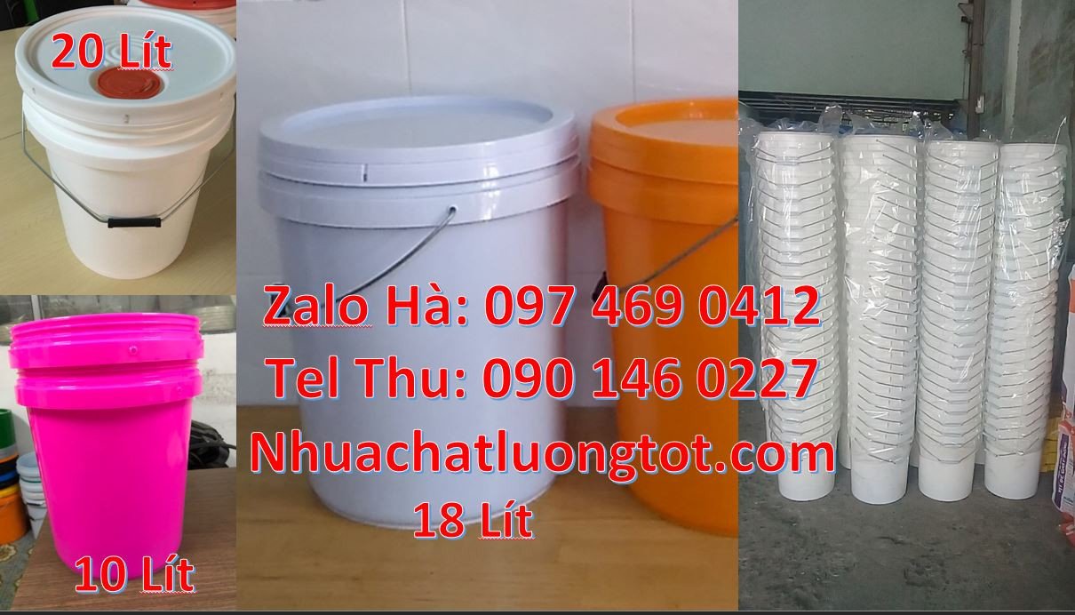 thùng nhựa 20l thùng nhựa đựng hóa chất 20l xô nhựa 22l đựng sơn giá r