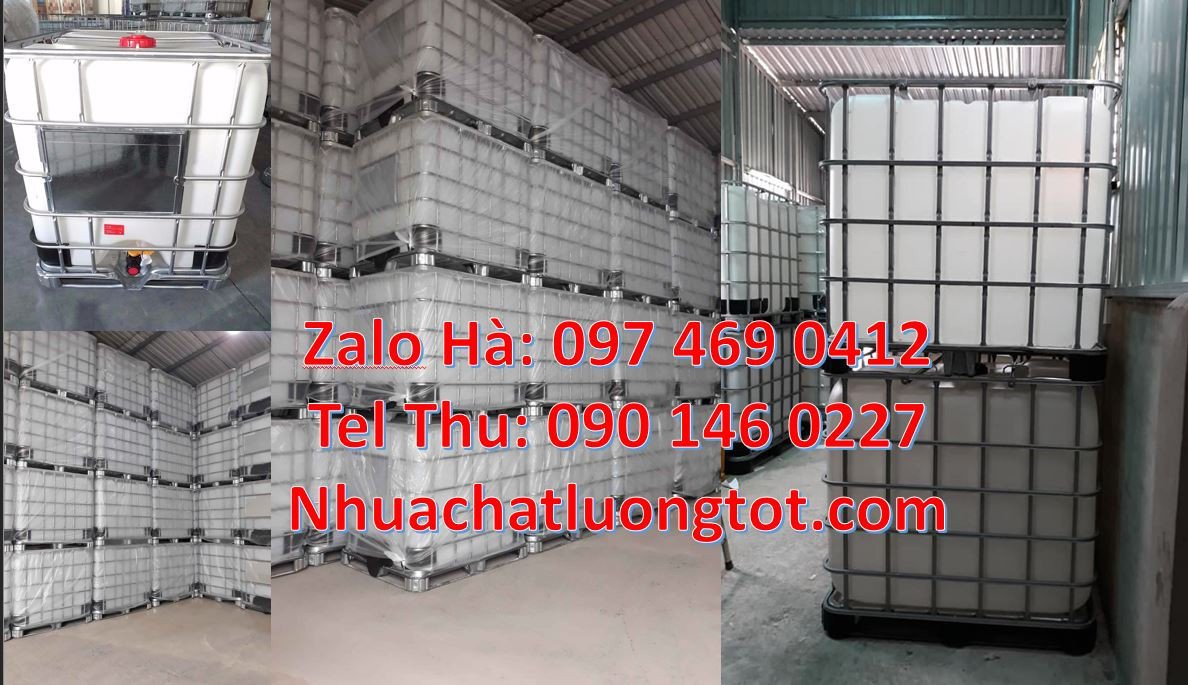thùng nhựa vuông,thùng nhựa ibc 1000 lit thùng tank 1000lit có khung t