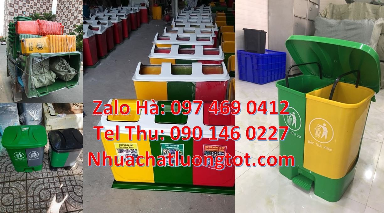 thùng rác 3 ngăn nắp lật,thùng rác 2 ngăn nắp bập bênh,thùng rác 3 ngă