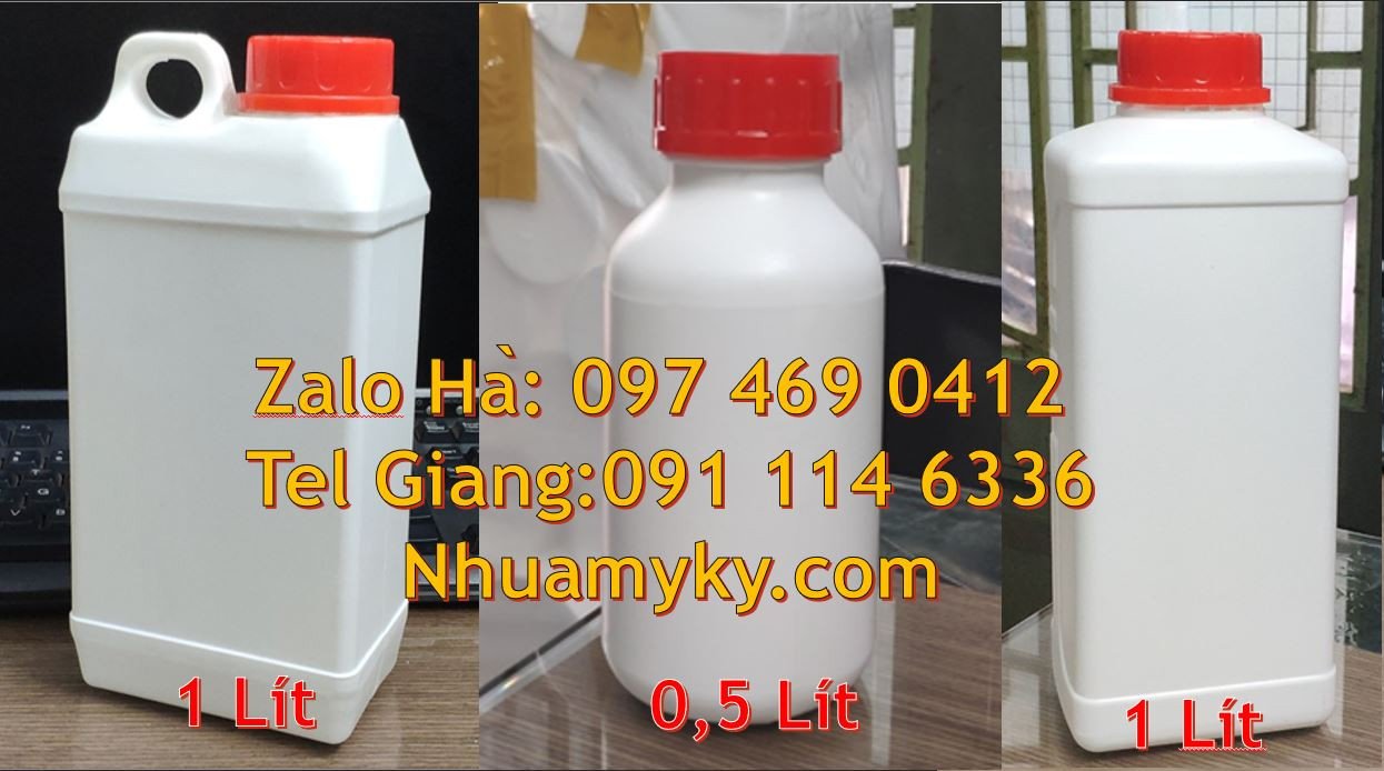 chai nhựa 500ml hdpe,chai 1l màu trắng sữa,chai nhựa 0.5l đựng tẩy tra