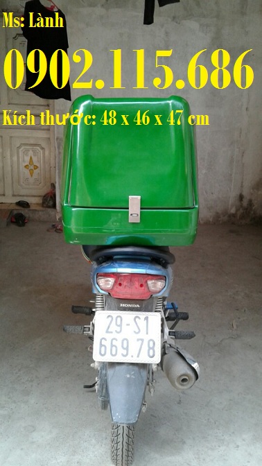 Thùng chở hàng sau xe máy, thùng ship hàng giữ nhiệt