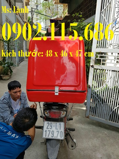 Thùng chở hàng sau xe máy, thùng ship hàng giữ nhiệt