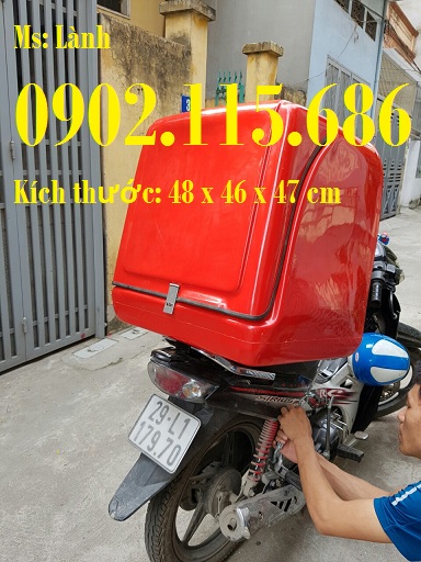 Thùng chở hàng sau xe máy, thùng ship hàng giữ nhiệt