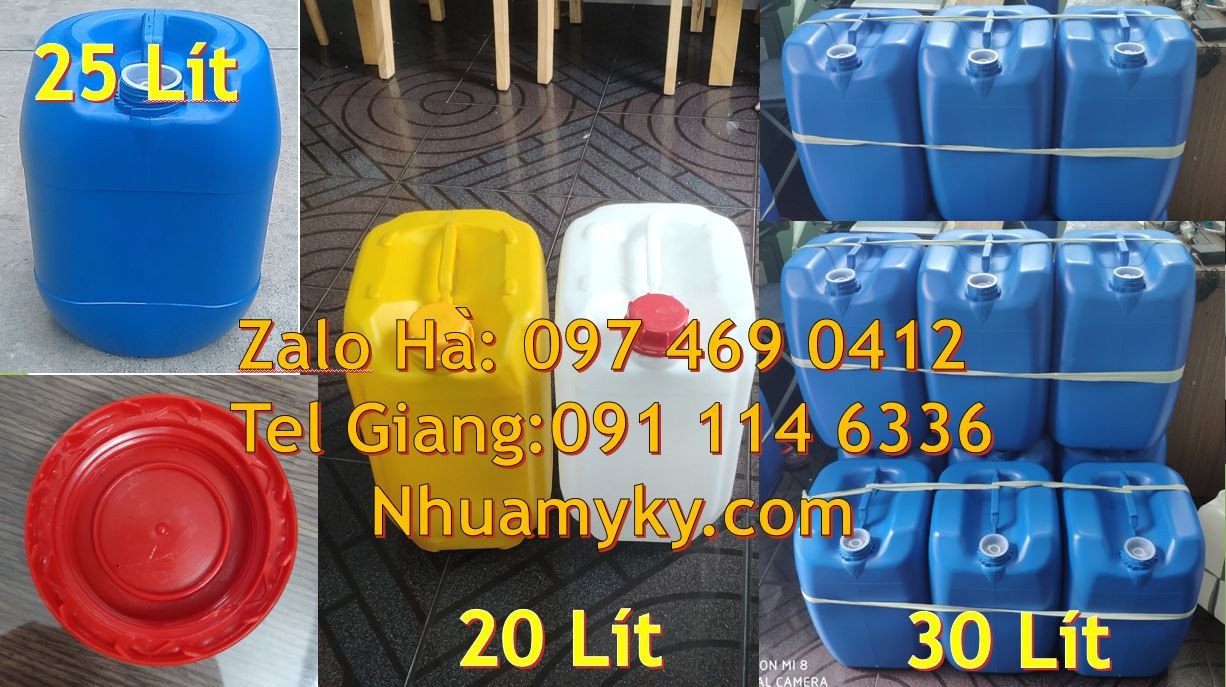 can nhựa 25l trắng,can nhựa 30l đẹp đựng hóa chất,can hdpe vuông 20l r