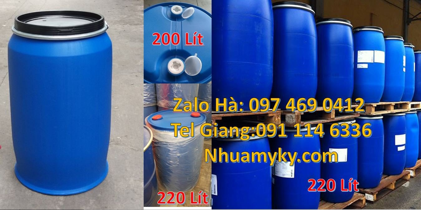 thùng phuy 120l đại nhựa ,phuy nhựa 150 lít nắp nhựa,thùng phuy 30 lít