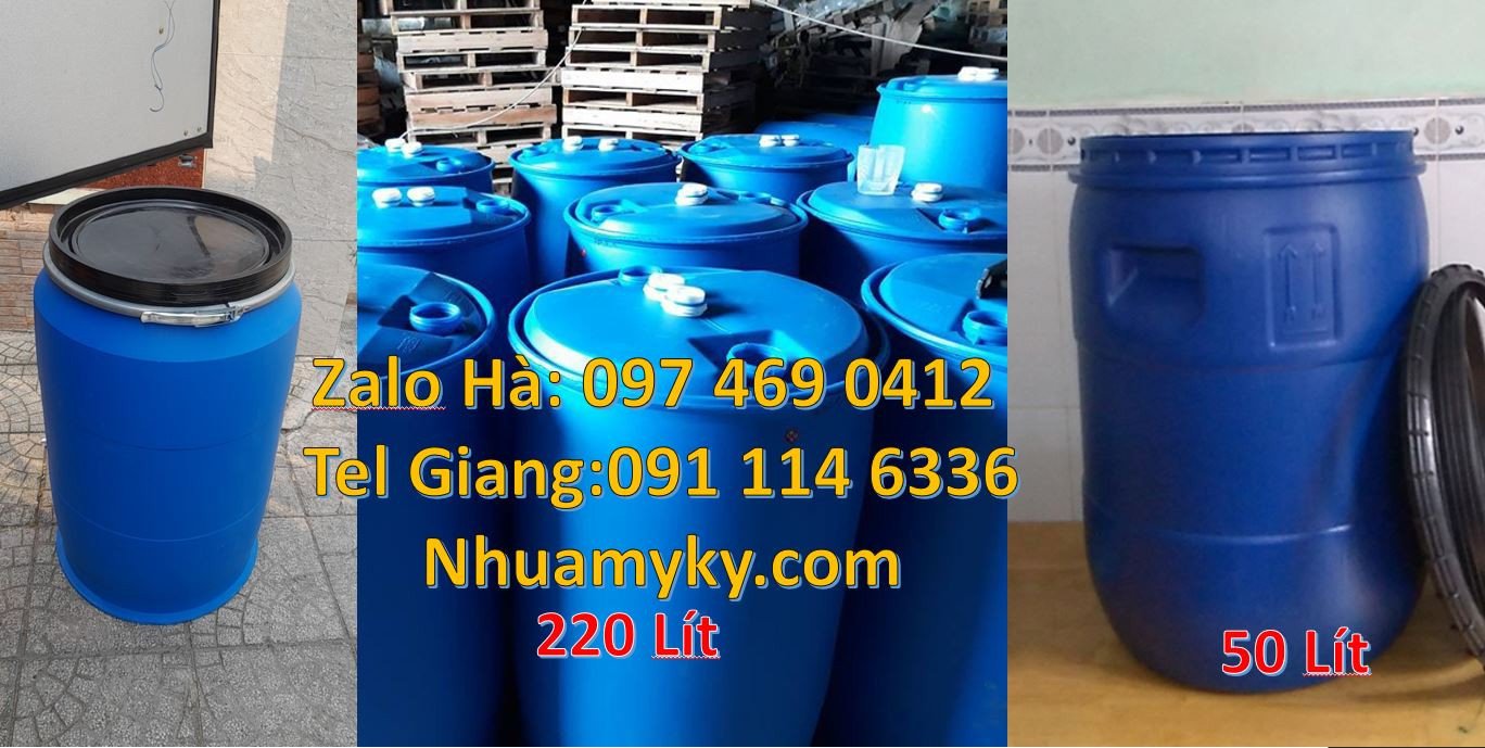thùng phuy 120l đại nhựa ,phuy nhựa 150 lít nắp nhựa,thùng phuy 30 lít