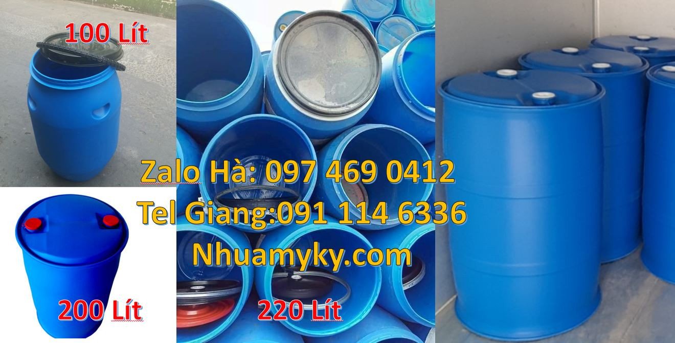 thùng phuy 120l đại nhựa ,phuy nhựa 150 lít nắp nhựa,thùng phuy 30 lít