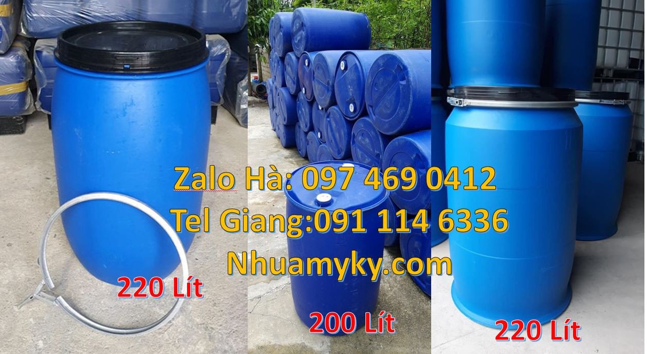 thùng phuy 120l đại nhựa ,phuy nhựa 150 lít nắp nhựa,thùng phuy 30 lít