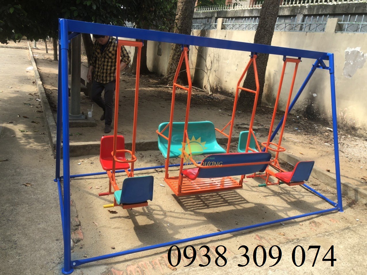 Xích đu trẻ em dành cho trường mầm non, khu vui chơi