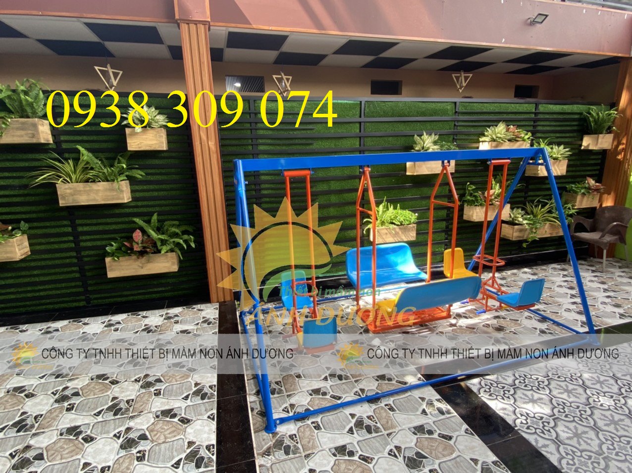 Xích đu trẻ em dành cho trường mầm non, khu vui chơi