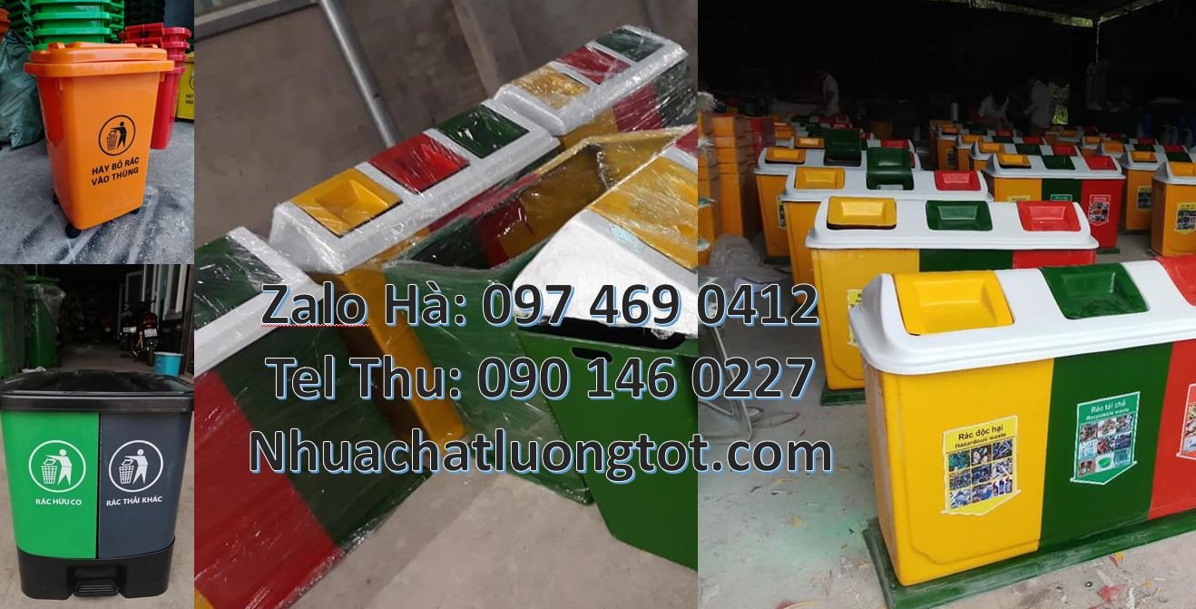 thùng rác 3 ngăn trường học,thùng phân loại rác 2 ngăn,thùng rác 3 ngă