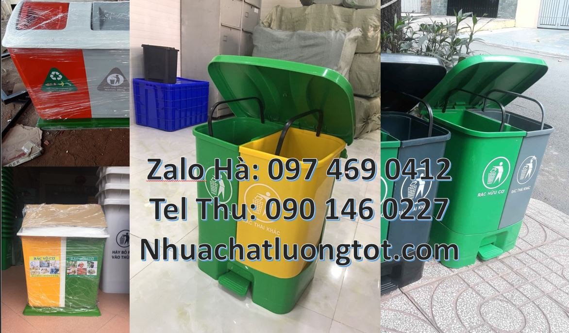 thùng rác 3 ngăn trường học,thùng phân loại rác 2 ngăn,thùng rác 3 ngă