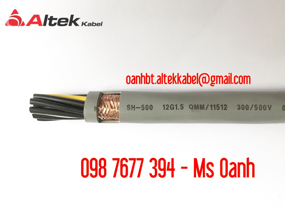 cáp điều khiển 12x0.5, cáp điều khiển 12x0.75, cáp điều khiển 12x1.0