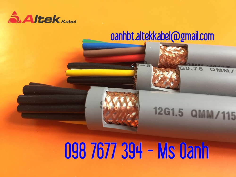 cáp điều khiển 12x0.5, cáp điều khiển 12x0.75, cáp điều khiển 12x1.0