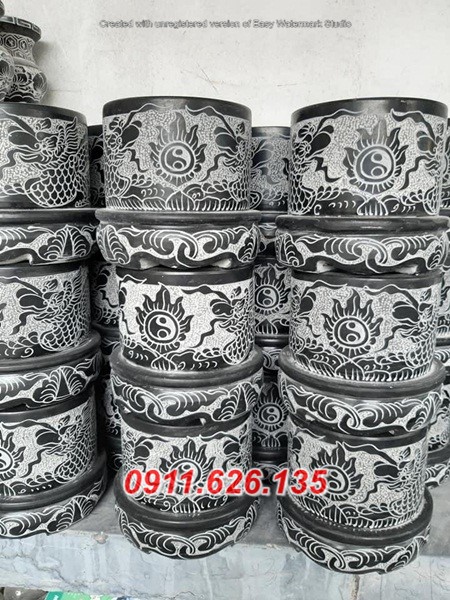 Mẫu Bộ Bát Hương Đá, Đá Nguyên Khối, Làm Theo Yêu Cầu