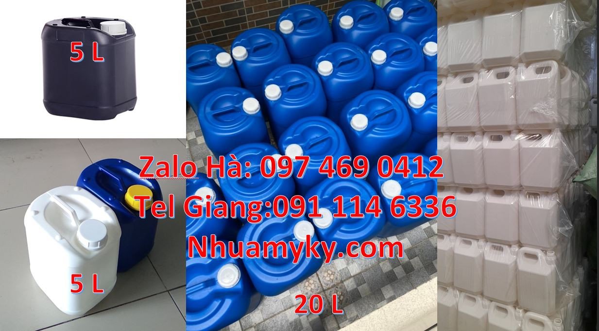 can 2l đựng nước xả vải,can hdpe can 2l đựng thuốc trừ sâu,can 4 lít