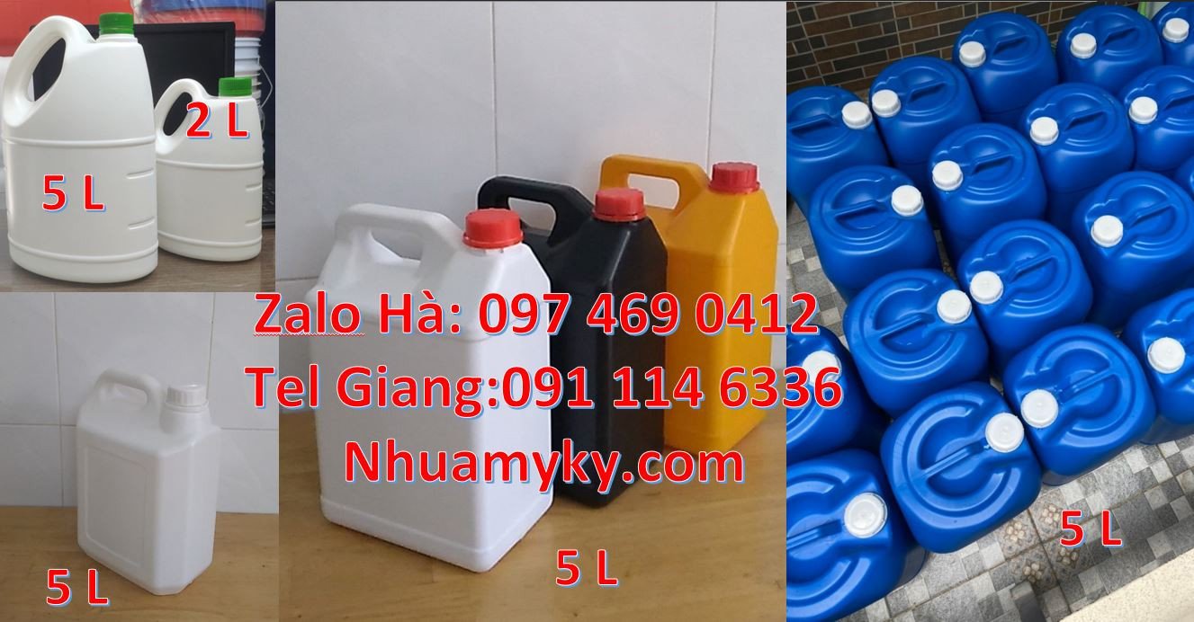 can 2l đựng nước xả vải,can hdpe can 2l đựng thuốc trừ sâu,can 4 lít