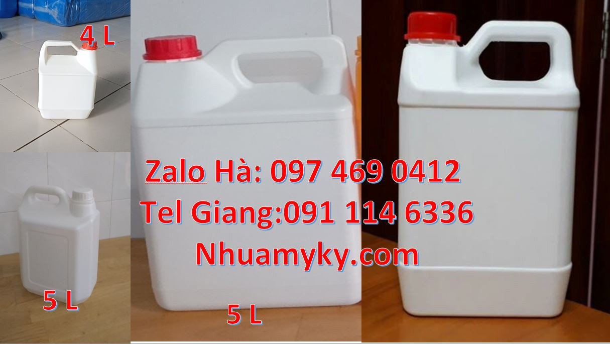 can 2l đựng nước xả vải,can hdpe can 2l đựng thuốc trừ sâu,can 4 lít