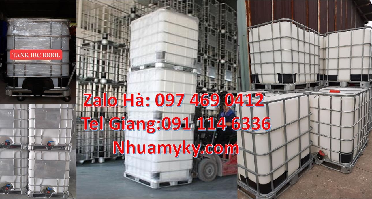 thùng ibc 1000l bồn nhựa vuông 1000l thùng nhựa 1000l đựng hóa chất rẻ