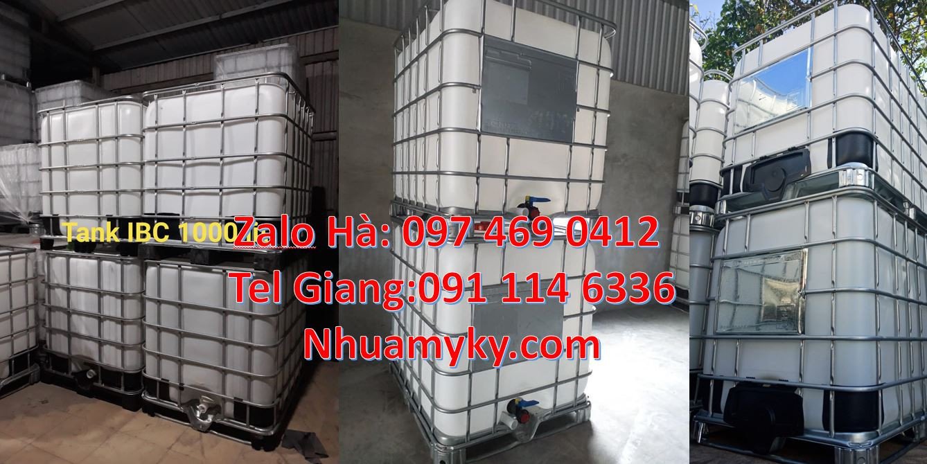 thùng ibc 1000l bồn nhựa vuông 1000l thùng nhựa 1000l đựng hóa chất rẻ