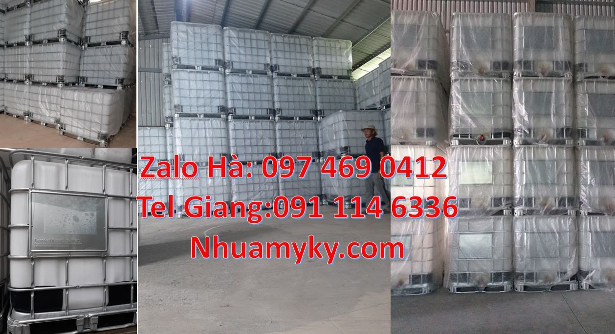 thùng ibc 1000l bồn nhựa vuông 1000l thùng nhựa 1000l đựng hóa chất rẻ