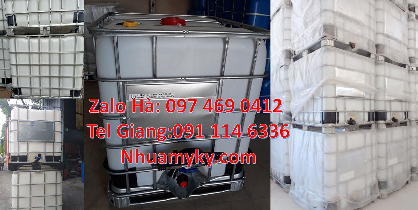 thùng ibc 1000l bồn nhựa vuông 1000l thùng nhựa 1000l đựng hóa chất rẻ