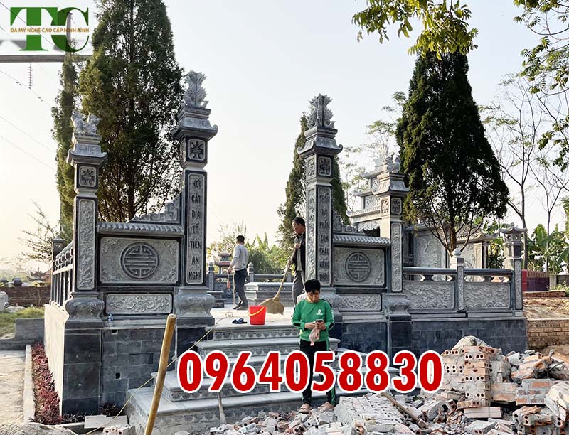 Hình ảnh khu lăng mộ đá xanh rêu cao cấp Nam Định