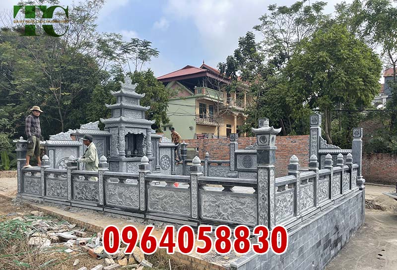 Hình ảnh khu lăng mộ đá xanh rêu cao cấp Nam Định
