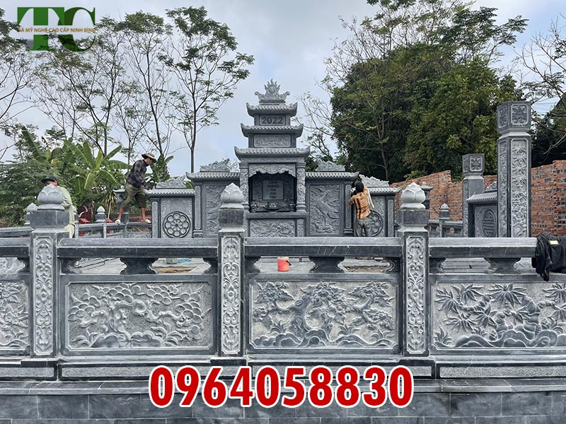 Hình ảnh khu lăng mộ đá xanh rêu cao cấp Nam Định