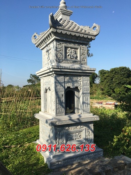Mộ Tháp Đá Bằng Đá Nguyên Khối