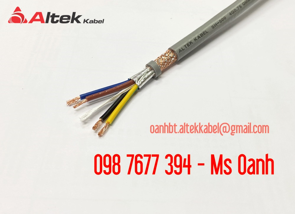 cáp điều khiển 4x0.75, cáp tín hiệu chống nhiễu 4x0.75