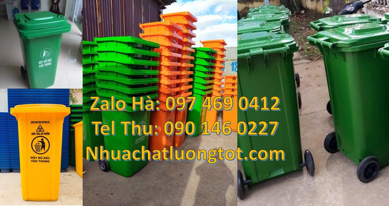 thùng rác công nghiệp 120l 240l thùng rác 120l có bánh xe đạp chân gia