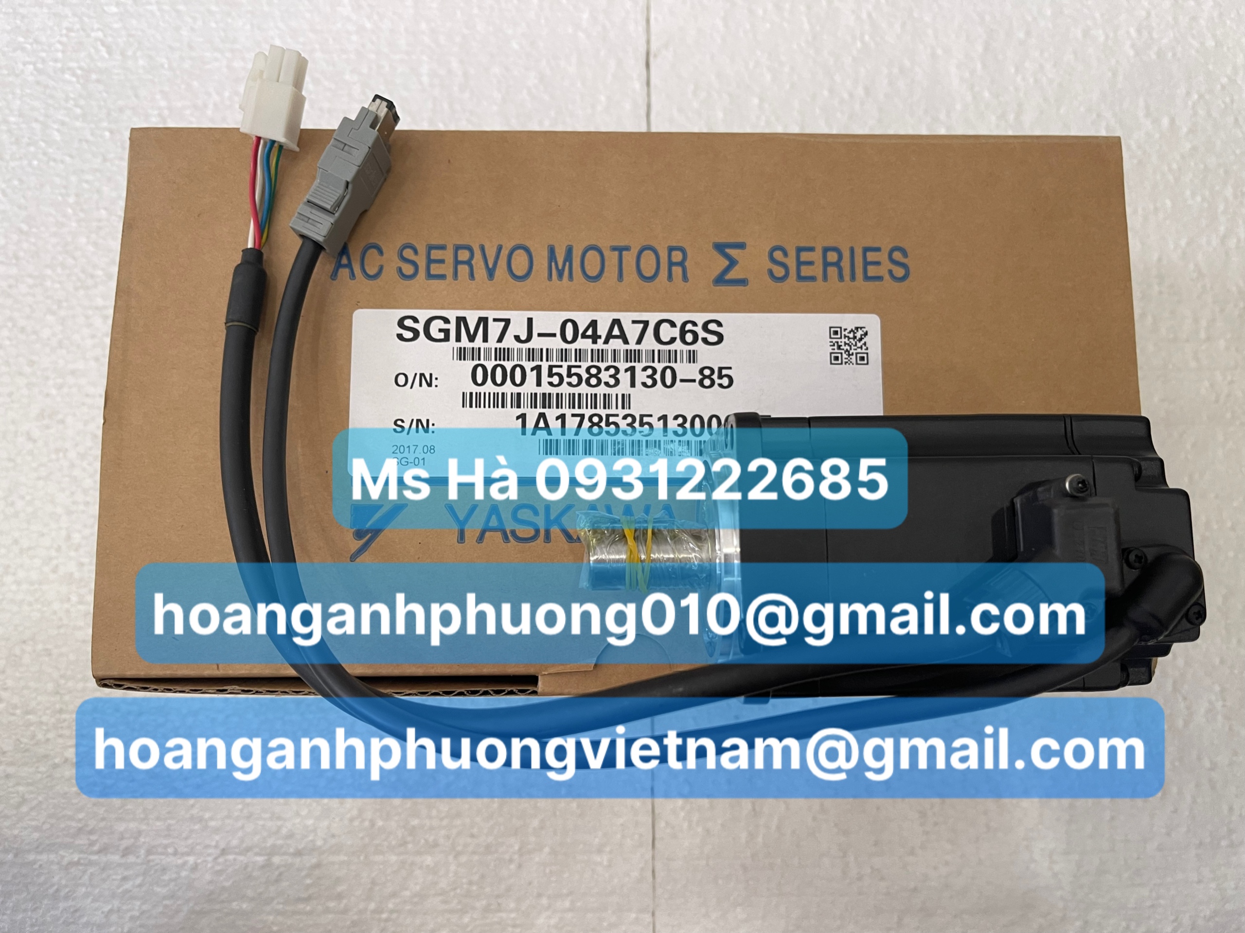 Servo motor yaskawa SGM7J-04A7C6S mới 100%, BH 12 tháng
