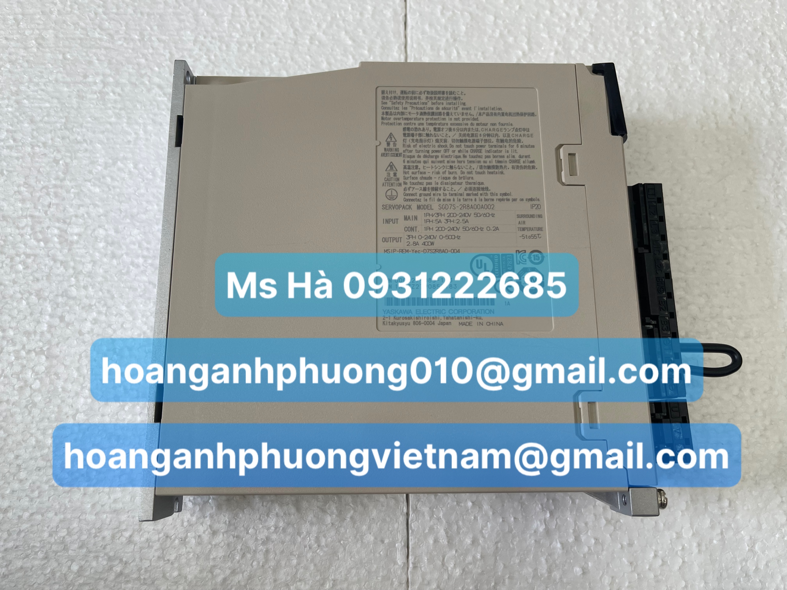 Bộ driver chính hãng 100% dòng yaskawa SGD7S-2R8A00A002