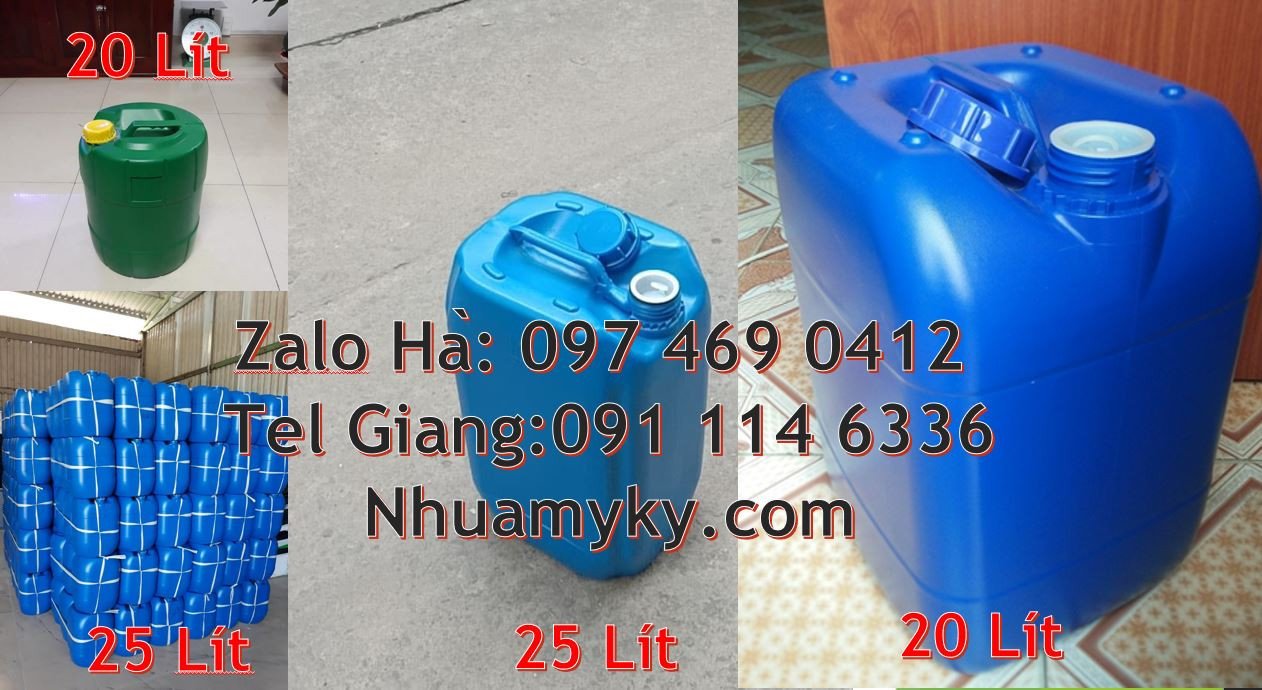can nhựa trắng 25l,can nhựa 20l đựng hóa chất,can nhựa 30l giá rẻ nhất