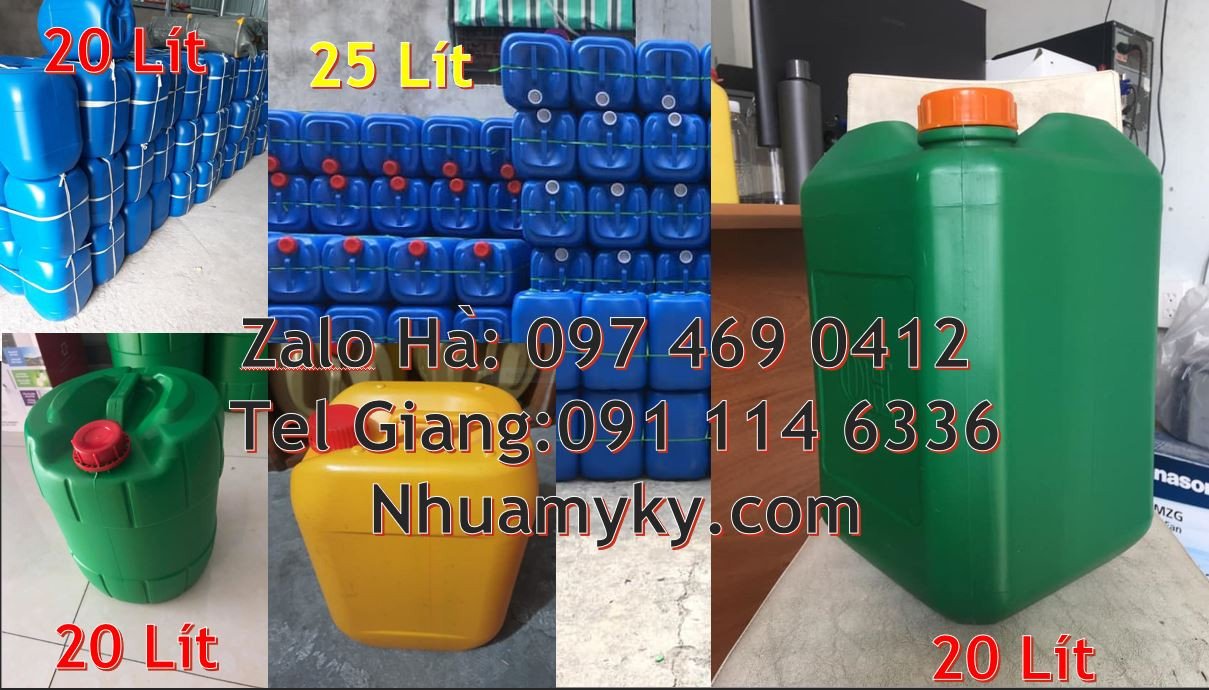 can nhựa trắng 25l,can nhựa 20l đựng hóa chất,can nhựa 30l giá rẻ nhất