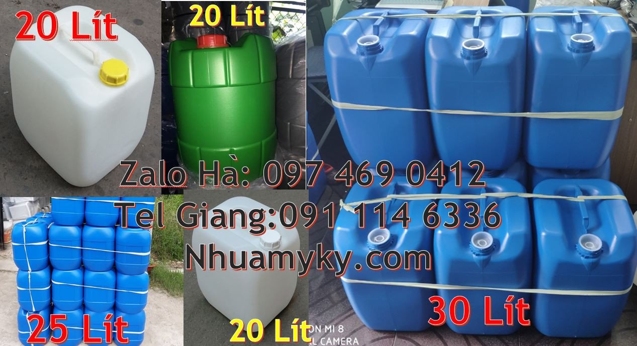 can nhựa trắng 25l,can nhựa 20l đựng hóa chất,can nhựa 30l giá rẻ nhất