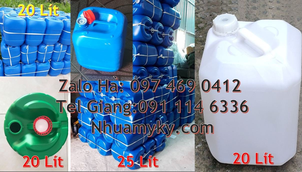 can nhựa trắng 25l,can nhựa 20l đựng hóa chất,can nhựa 30l giá rẻ nhất
