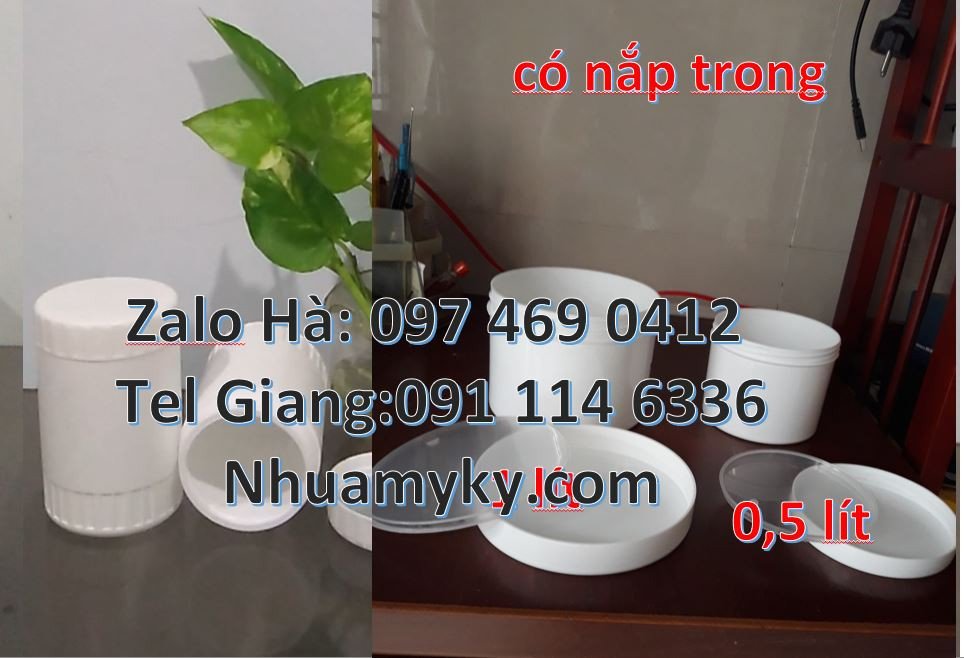 hũ nhựa 200g duy tân,hũ nhựa nắp vặn 500g đựng mỹ phẩm,hũ nhựa 100g hũ