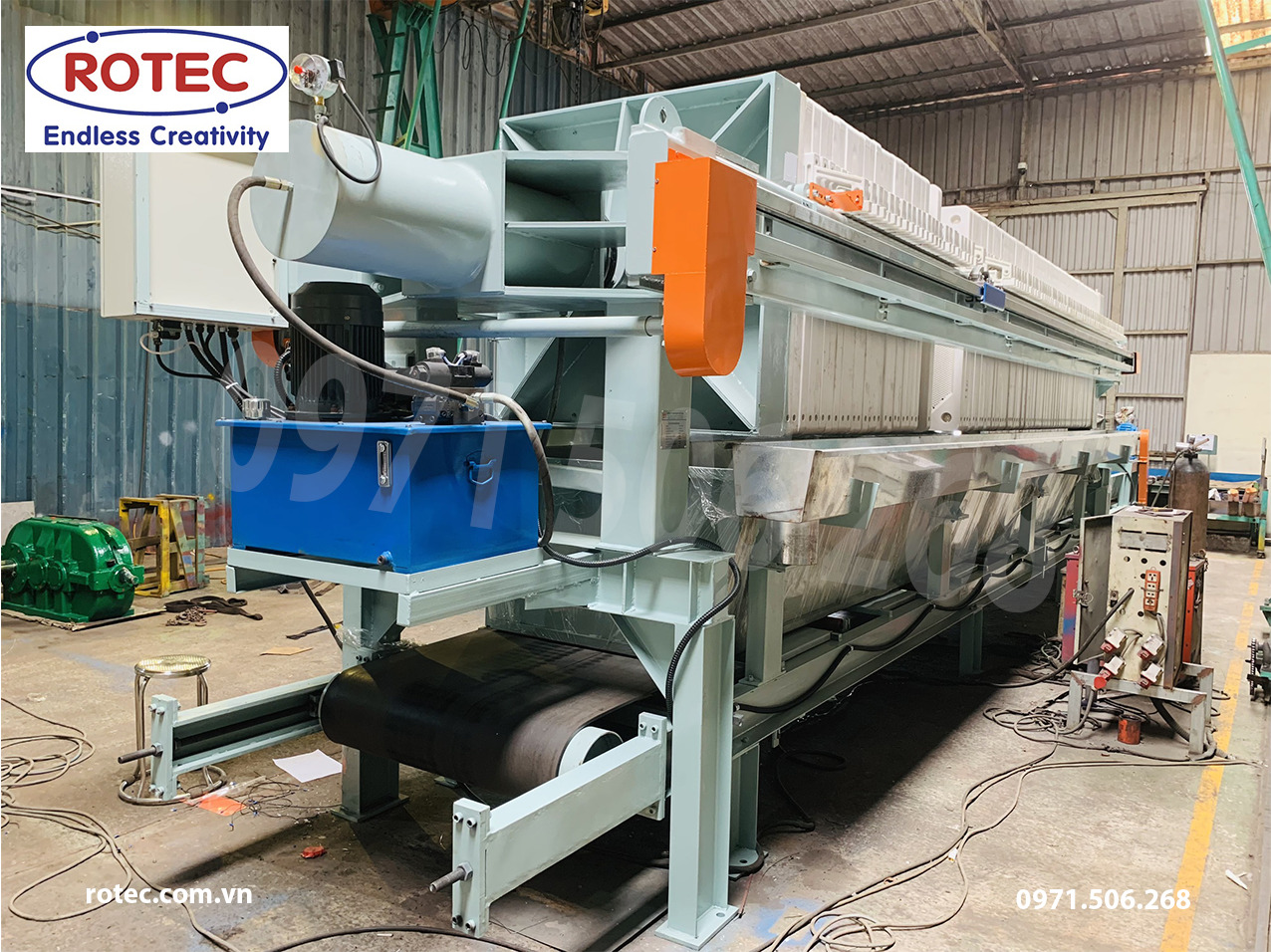 Máy ép bùn khung bản chính hãng, giá rẻ Rotec Việt Nam. Giá liên hệ