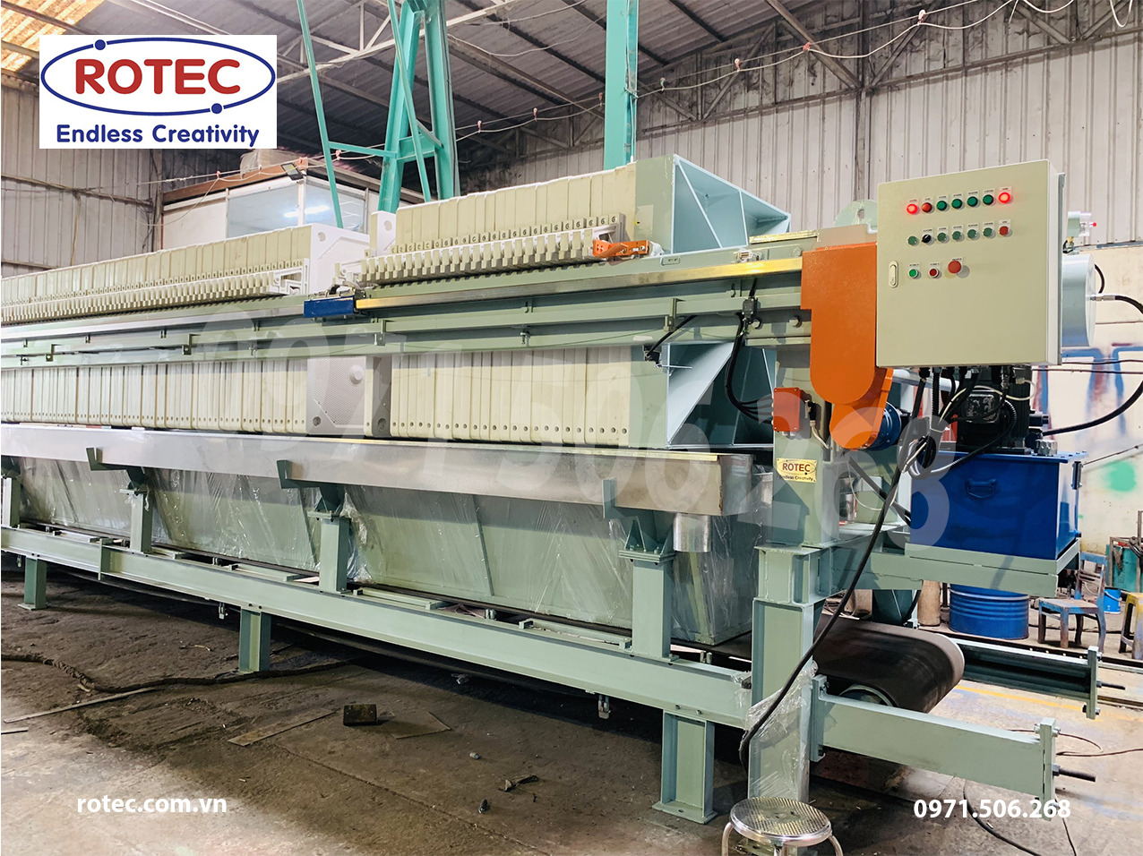 Máy Ép Bùn Khung Bản RFP-90.125A - Rotec Việt Nam. Giá liên hệ