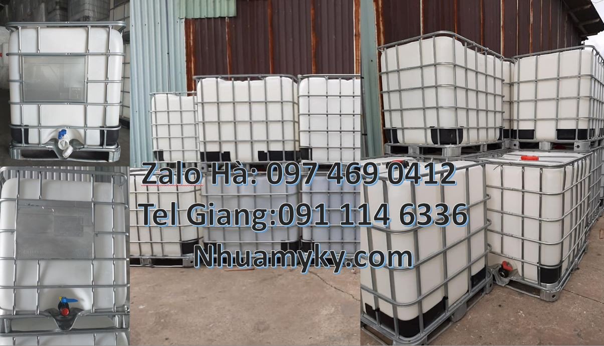 tank nhựa trắng 1 khối,bồn ibc 1000l đựng hóa chất giá rẻ,tank ibc đưn