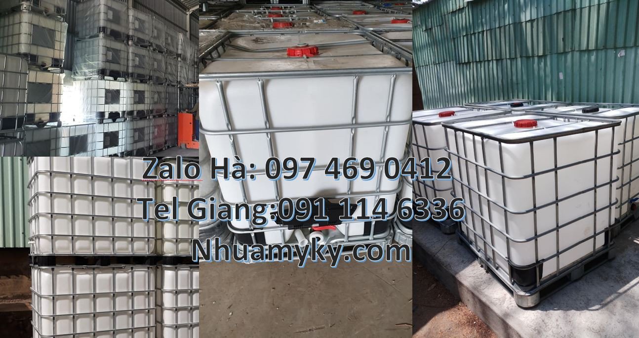 tank nhựa trắng 1 khối,bồn ibc 1000l đựng hóa chất giá rẻ,tank ibc đưn
