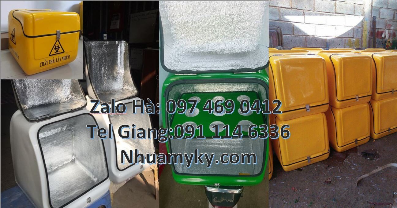 thùng giữ nhiệt xe máy, thùng giao hàng tiếp thị, thùng vận chuyển han