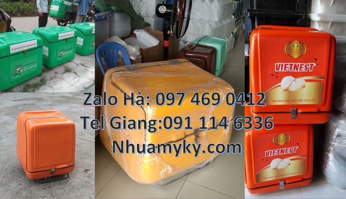 thùng giữ nhiệt xe máy, thùng giao hàng tiếp thị, thùng vận chuyển han