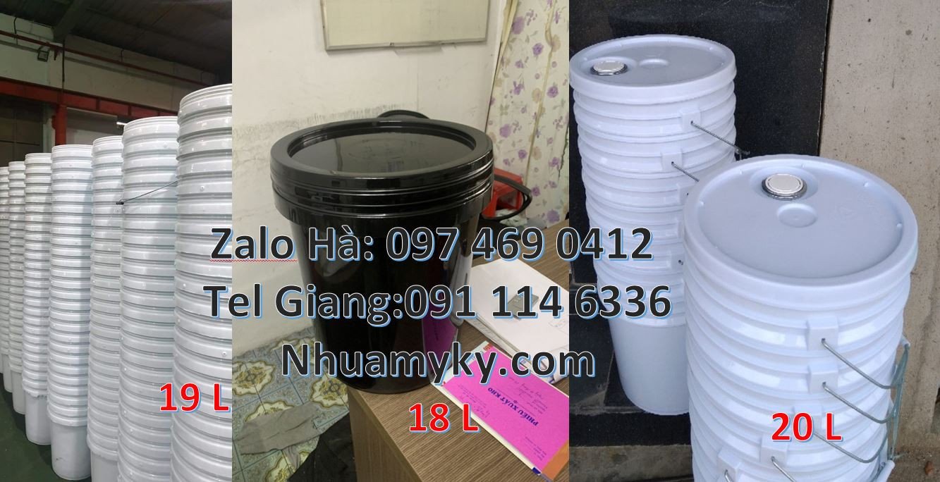 xô nhựa 20l thùng nhựa 18l.thùng đựng hóa chất 22l,thùng đựng sơn nước