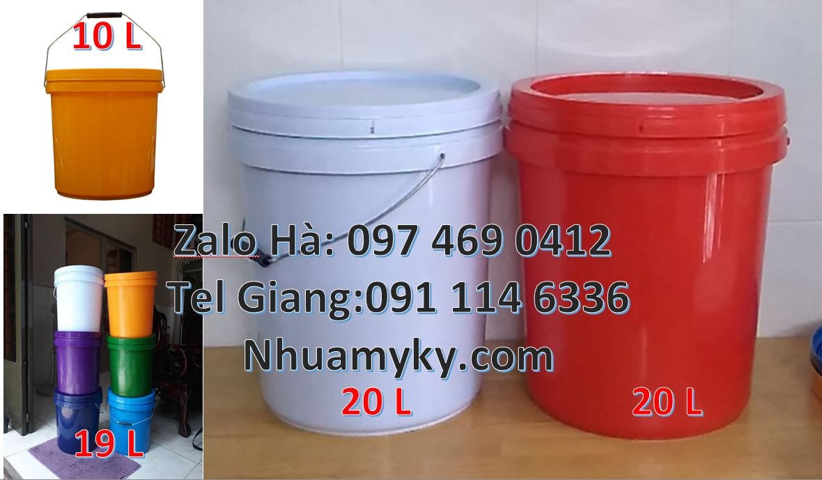 xô nhựa 20l thùng nhựa 18l.thùng đựng hóa chất 22l,thùng đựng sơn nước